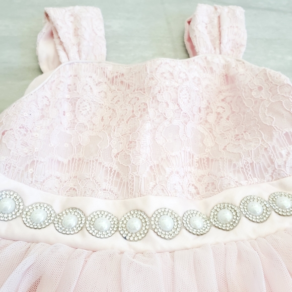 MARMELLATA Girls Lace sequin jewel flowy dress - Picture 3 of 7